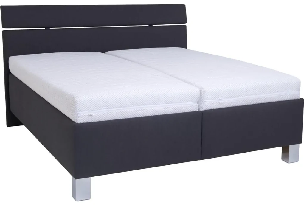 Čalúnená posteľ s matracom a úložným priestorom ALIS 180x200 cm antracit PO0036