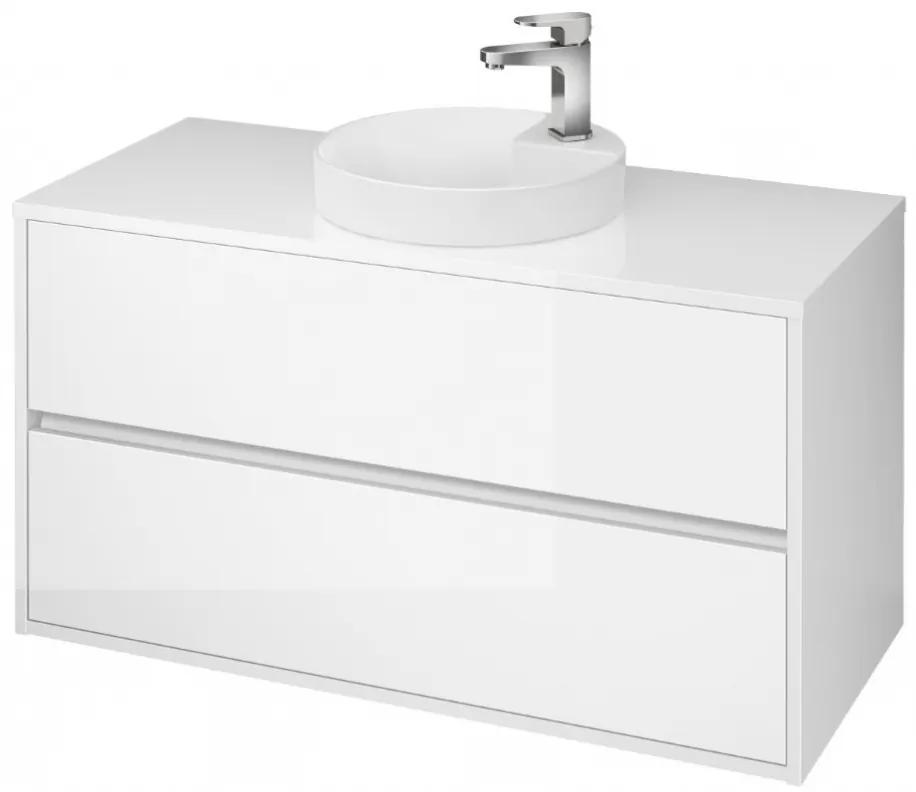 Cersanit - skrinka pod umývadlo na dosku 100cm, biely lesk , Cersanit Crea, S924-006