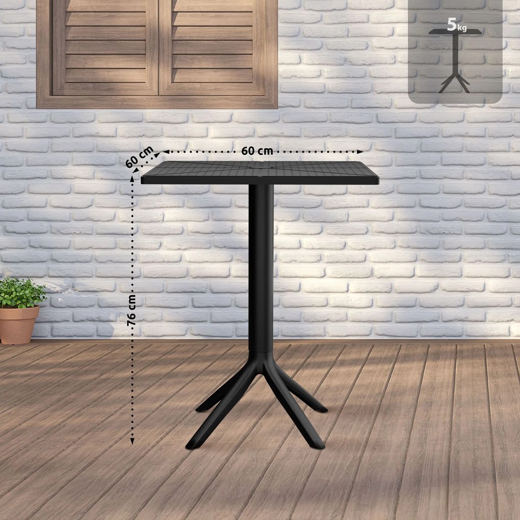 Stôl Nuvela 60x60 cm - čierna