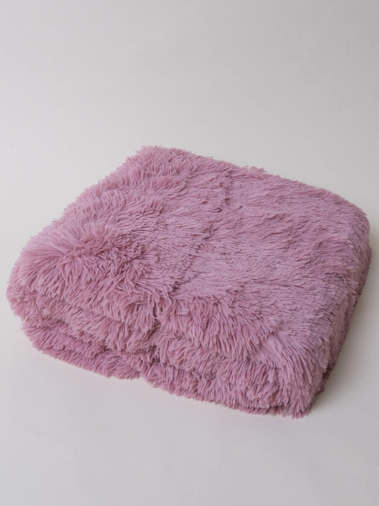Chlpatá deka 200 × 220 cm – Agnello púdrová