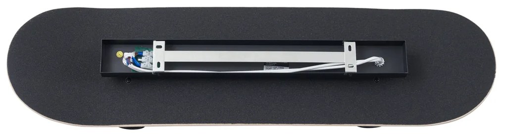 Nástenné svietidlo čierne s modrou farbou 80 cm - Skateboard