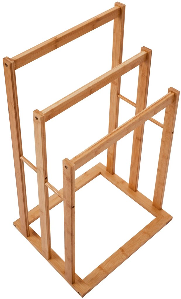 REA - Tutumi, 3-ramenný bambusový stojan na uteráky 381761, hnedá, HOM-00016