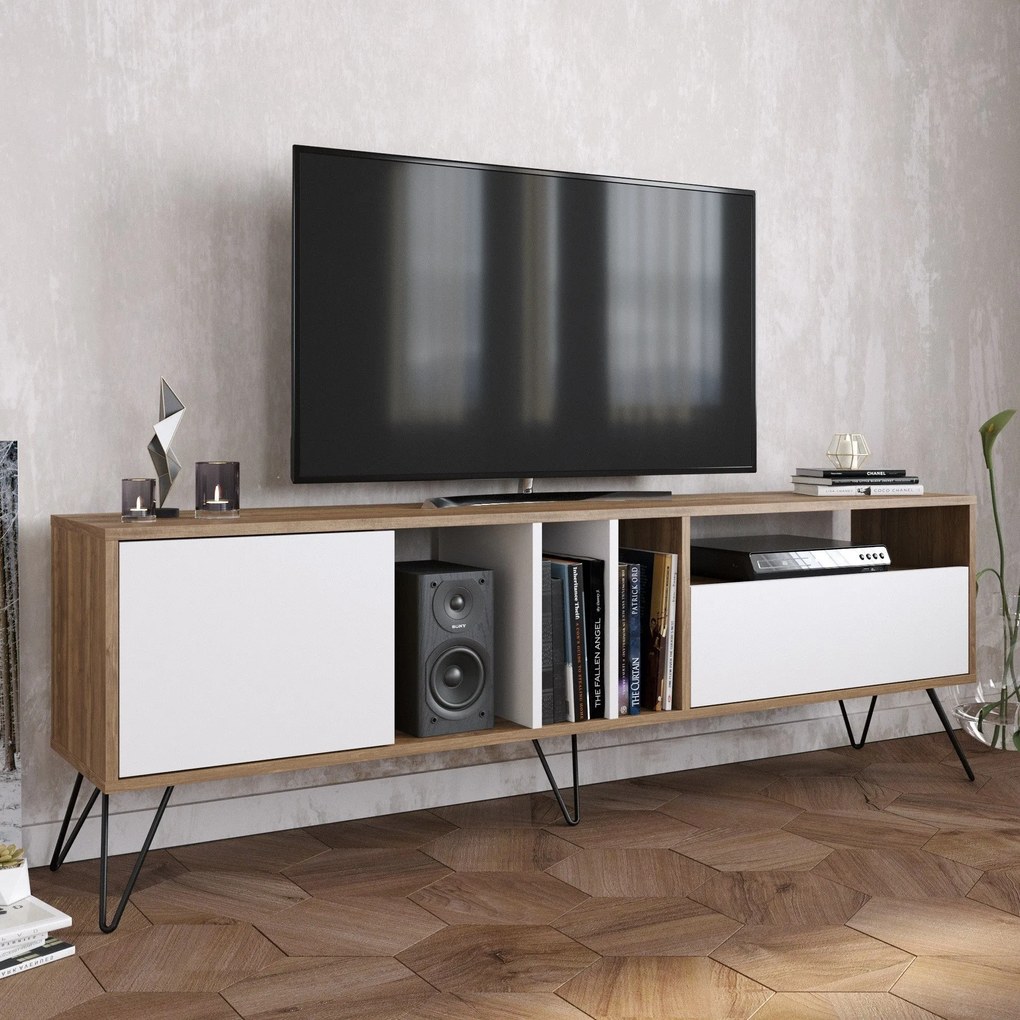 TV skrinka Mistico (180) - Walnut, White