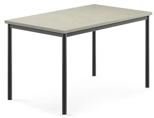 Stôl SONITUS, 1200x800x720 mm, linoleum - svetlošedá, antracit