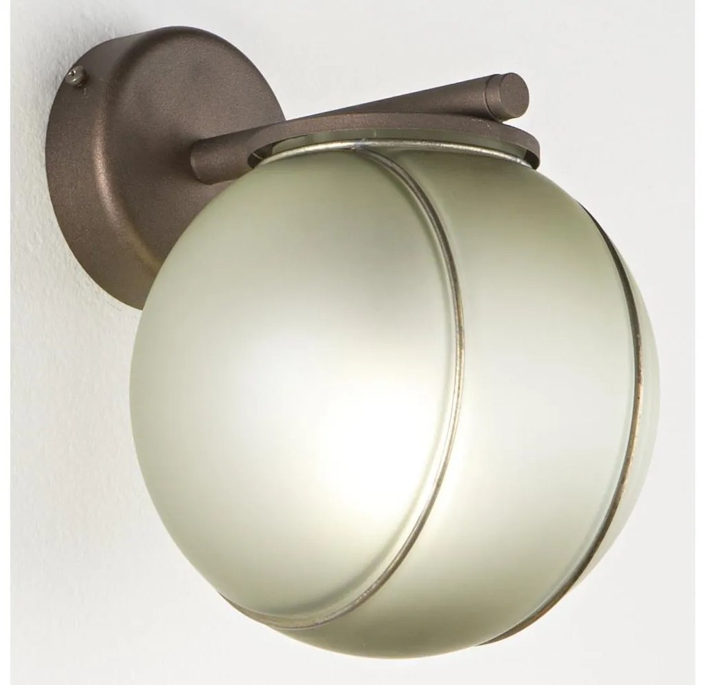 SIRU - Nástenná lampa FLORET 1xE14/40W/230V hnedá/šedá benátske sklo