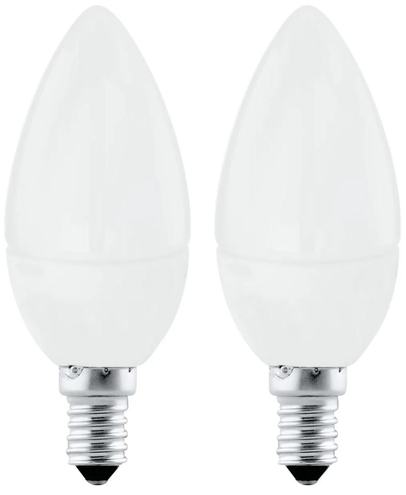 EGLO Sada 2 x LED žiarovka, E14, 4 W, teplá biela