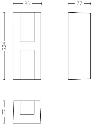 Philips 17351/93/P0 - LED Vonkajšie nástenné svietidlo SHADOW 2xLED/4,5W IP44