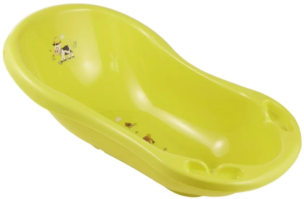 Keeeper Detská vanička Funny Farm s výpustou 84 cm - zelená