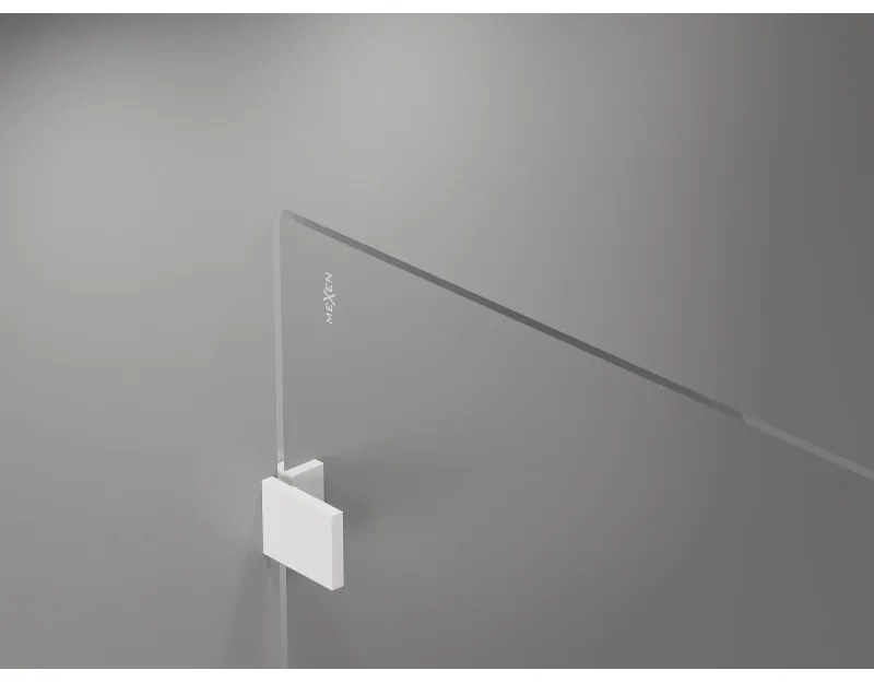 Mexen Lunar sprchová stena pravá 130 x 200 cm, 8mm číre sklo, biela, 830-130-000-20-00-P