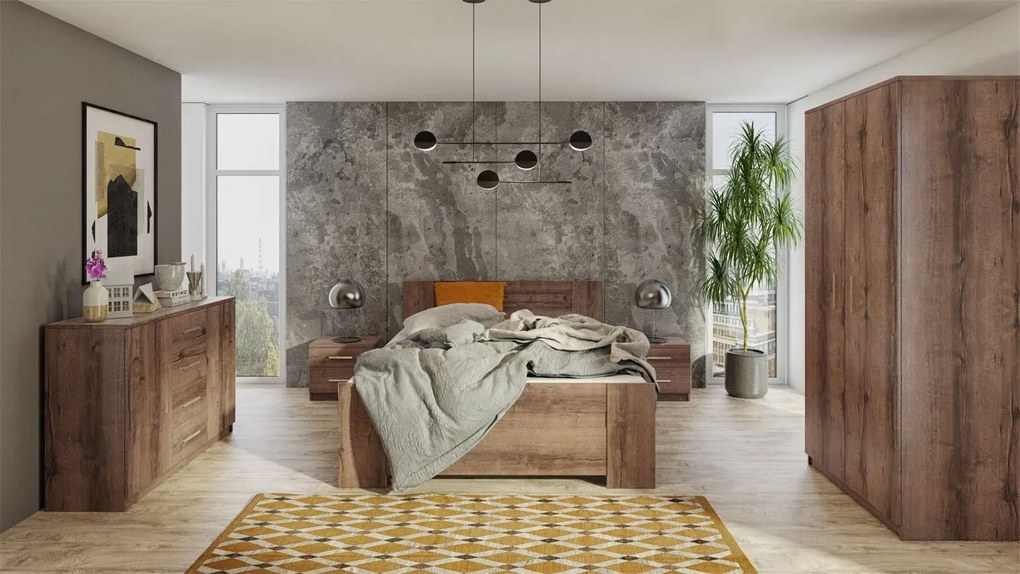 Spálňa Kler XI, Farby: biela / biela + ekokoža Soft Pik 029