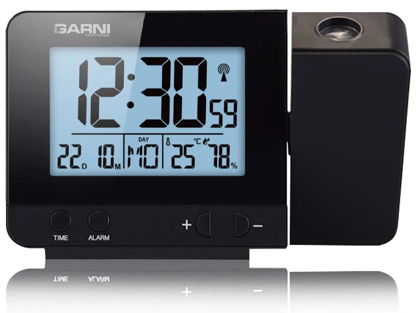 GARNI technology Digitálny budík s projekciou času a vnútornej teploty GARNI 140