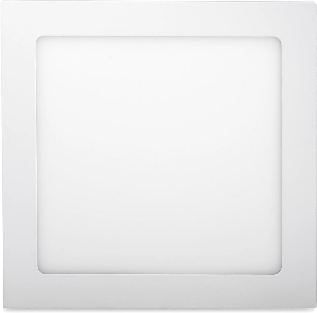 LED Solution Biely vstavaný LED panel hranatý 225 x 225mm 18W - VZORKA Farba svetla: Teplá biela