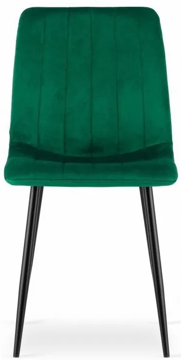 Set 2 kresiel LAVA - tmavozelený zamat / čierne nohy