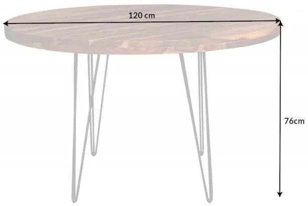 Jedálenský stôl MAKASSAR 120 cm Sheesham