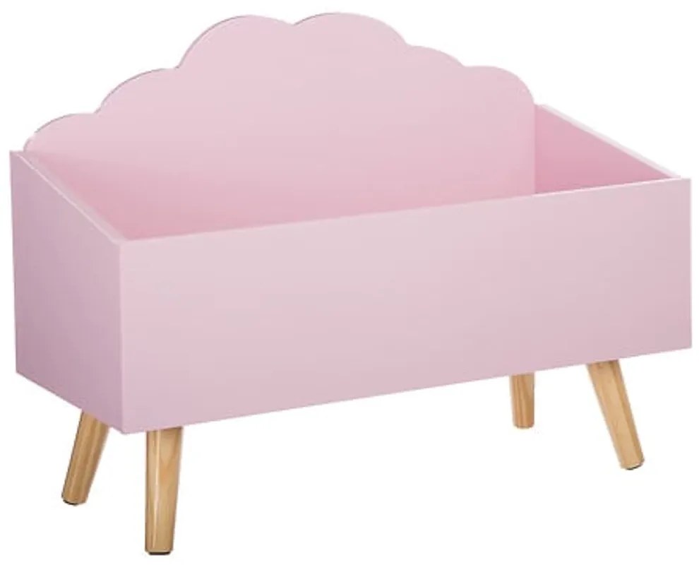 Ružový box na hračky CLOUD