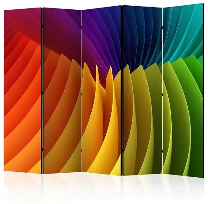 Paraván - Rainbow Wave II [Room Dividers] Veľkosť: 225x172, Verzia: Obojstranný
