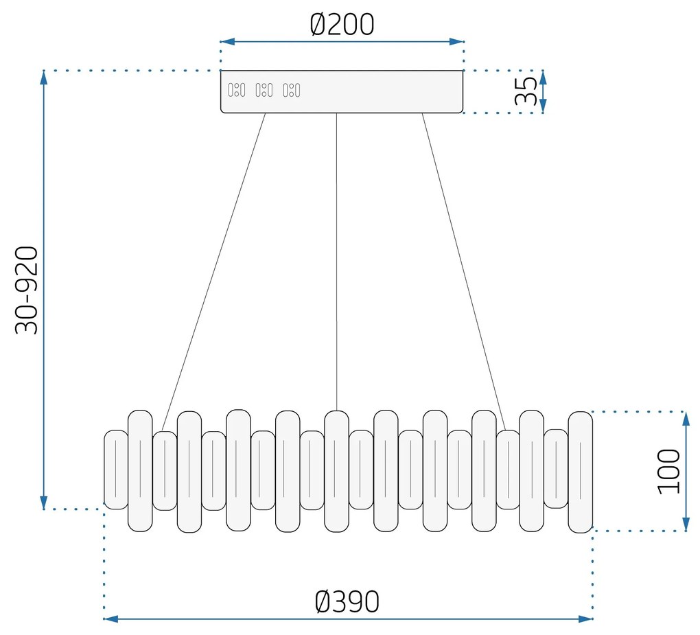 Toolight, LED závesné svietidlo s krištáľmi APP1041-CP + diaľkové ovládanie, chrómová, OSW-09472