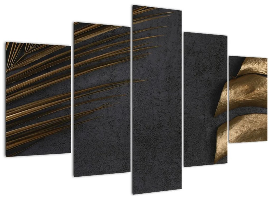 Obraz sa zlatými listami (150x105 cm)