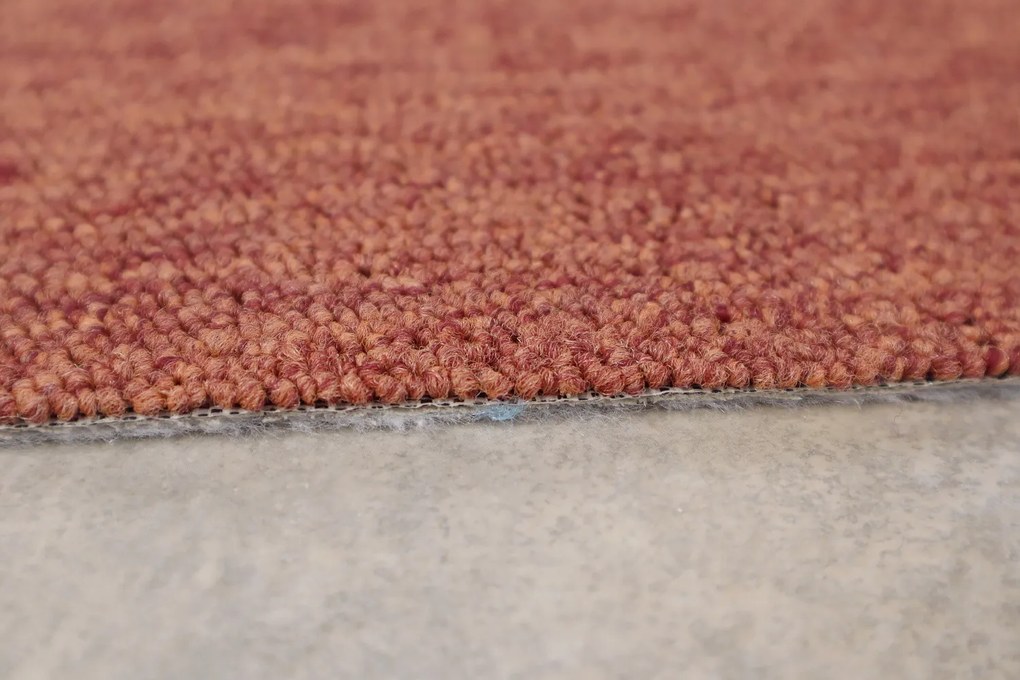 Vopi, Metrážny koberec Astra terra - neúčtujeme odrezky z role, na mieru, šíře 1,33m,1m,2m,3m,4m,na mieru, neúčtujeme odrezky, oranžová, ab (mriežka), chodba / predsieň