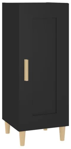 vidaXL Komoda čierna 34,5x34x90 cm spracované drevo-
