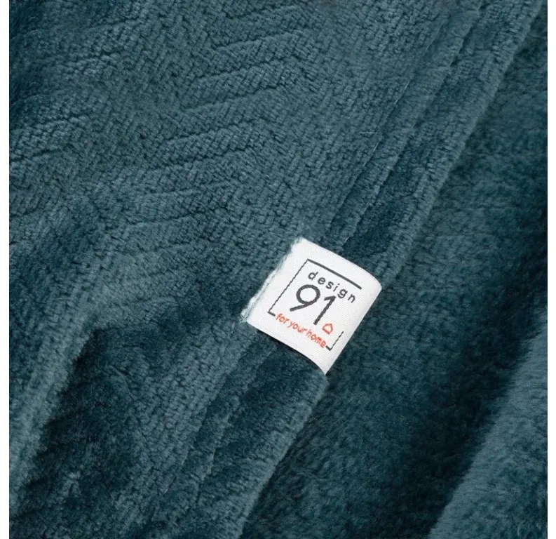 DECOREUM Flano deka veľmi mäkká na dotyk s 3d efektom 170 cm x 210 cm tmavomodrá 100 % polyester Varianta: 401095 97549
