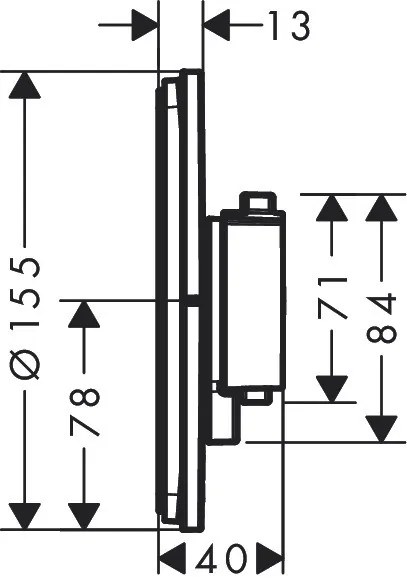 Hansgrohe ShowerSelect Comfort S, termostat pod omietku, čierna matná, HAN-15559670