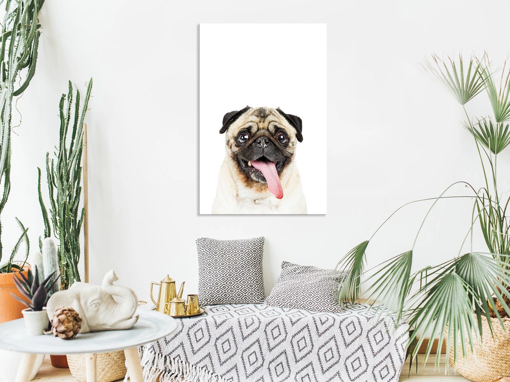 Artgeist Obraz - Pug (1 Part) Vertical Veľkosť: 40x60, Verzia: Na talianskom plátne