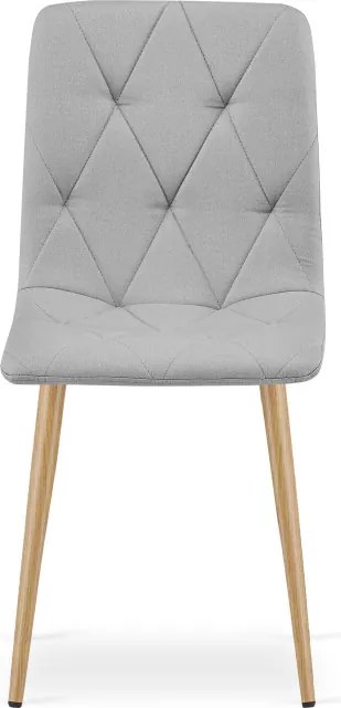 Set dvoch jedálenských stoličiek LIBRA svetlosivé / hnedé nohy (2 ks)