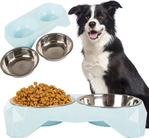Kovová miska pre psov a mačky 2 x 350 ML
