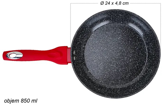 15-dielna sada riadu s mramorovým povrchom BestBerg BBN-1015R / červená