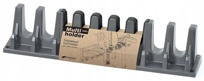 Prosperplast Držiak na náradie, organizér do dielne MULTIHOLDER s 9 úchytmi - 60x13