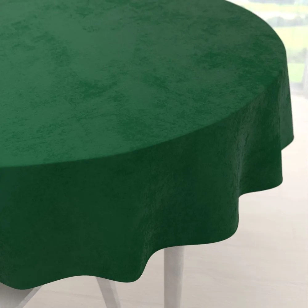 Biante Zamatový okrúhly obrus Velvet Premium SVP-032 Zelený Ø 140 cm
