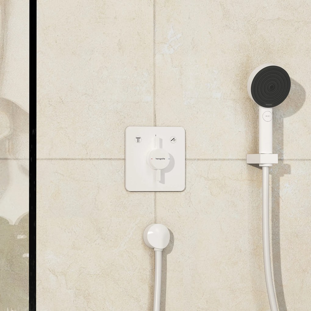 Hansgrohe DuoTurn Q, batéria pod omietku pre 2 spotrebiče, biela matná, HAN-75414700