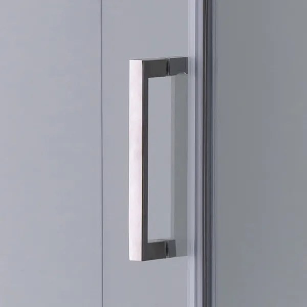 BPS-koupelny Štvorcový sprchový kút HYD-SK1190B 90x90 chróm/transparent + vanička HYD-SSV-RIKO čierna