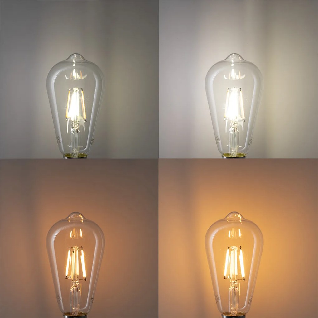 Sada 5 inteligentných LED žiaroviek E27 ST64 4,5W 470 lm 1800-4000K