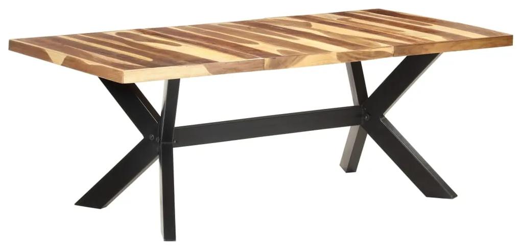 Jedálenský stôl 200x100x75 cm masívne drevo so sheeshamovou úpravou