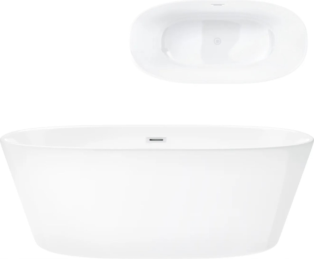 Voľne stojaca vaňa Corsan E026 Salina 160 cm s bielou povrchovou úpravou