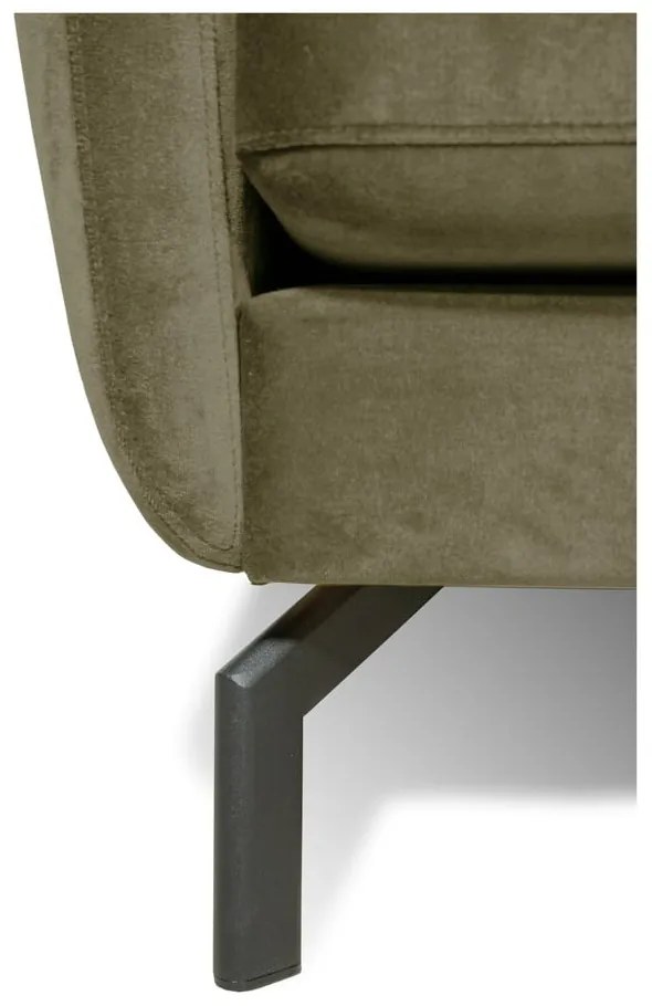 Zelená zamatová rohová pohovka (pravý roh) Magic - Scandic