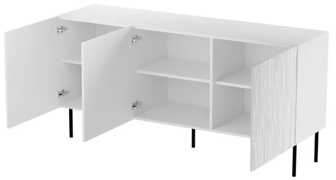 Komoda Jungle 152 cm biela/čierna