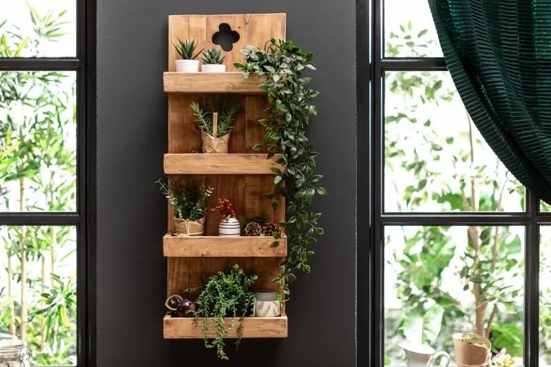 Invicta Interior - Masívna kuchynská polica HEMINGWAY 80 cm recyklované teakové drevo