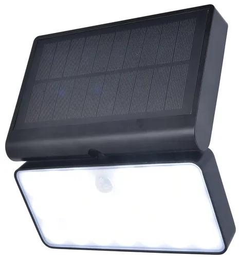 LUTEC Vonkajšie nástenné solárne LED inteligentné svetlo so senzorom TUDA, 8,5 W, teplá biela-studená biel