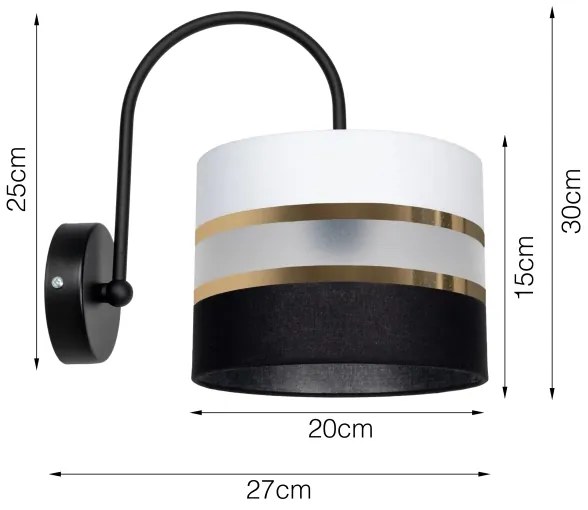 Nástenné svietidlo CORAL 1xE27/60W/230V čierna