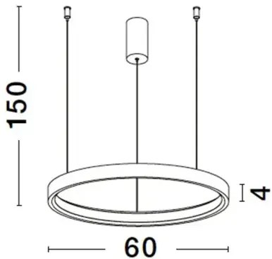 LED luster Perrine 60 zlaté