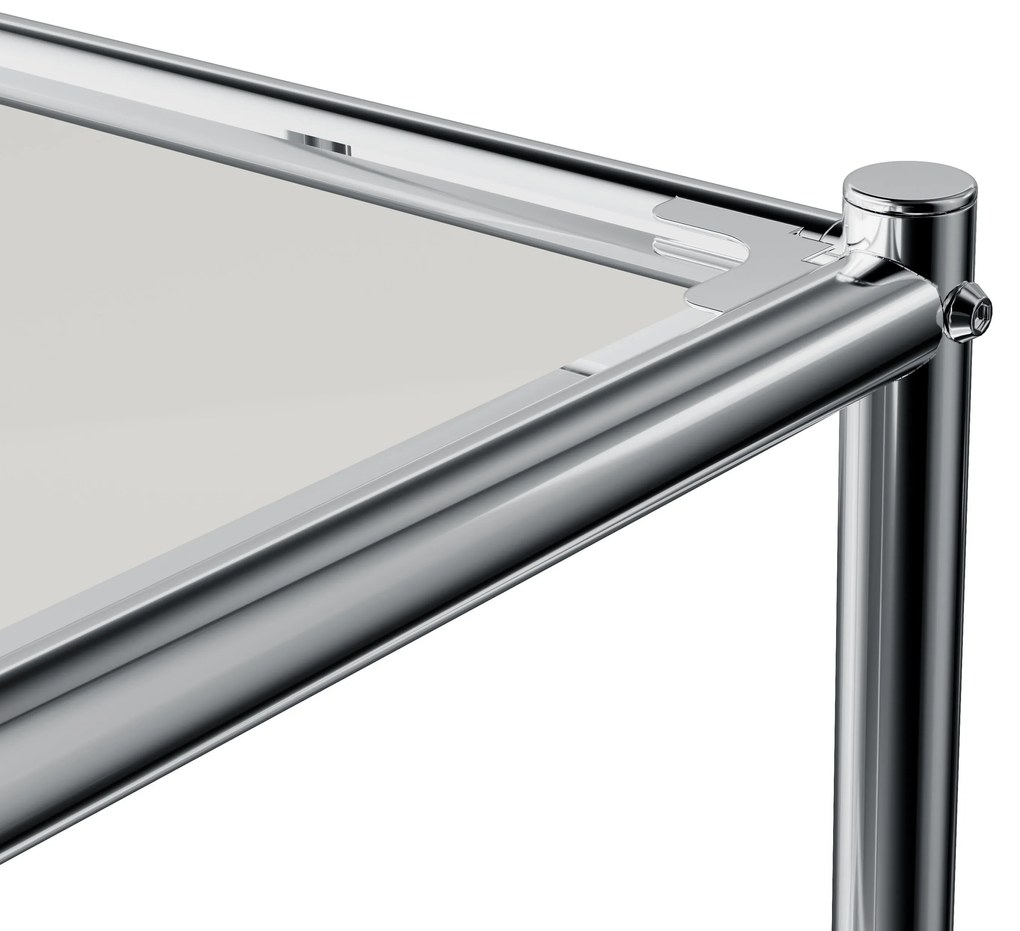 Kovový regál »CN3 Slim Line« s 2 pohyblivými zásuvkami a 1 pohyblivými výklopnými dvierkami, svetlosivý