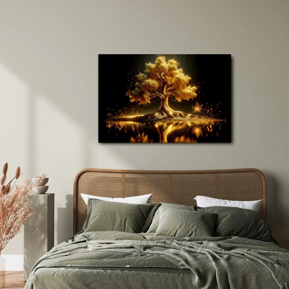 Obraz žiariaci strom života v noci
