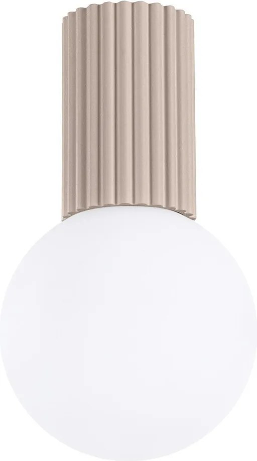 Taupe stropné svietidlo so skleneným tienidlom ø 12 cm Orbital – Sollux