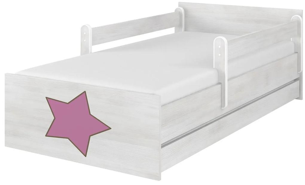 Raj posteli Detská posteľ " gravírovaná hviezda " MAX biela