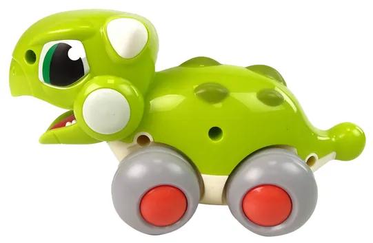 Lean Toys Dinosaurus na kolesách pre najmenších - zelený