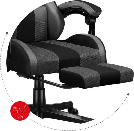 Herná stolička Force - 4.7 sivá mesh