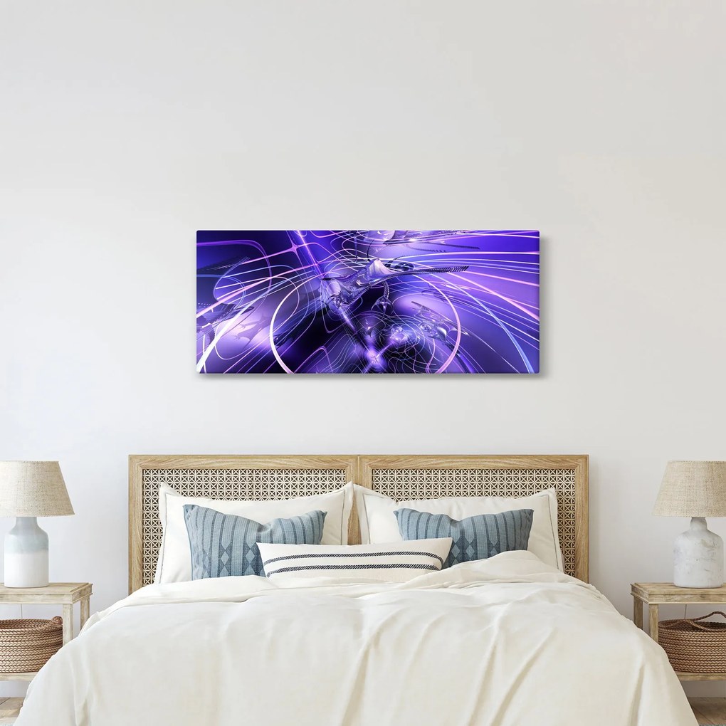Obraz technické abstrakcie (120x50 cm)